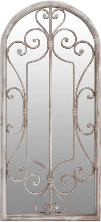 VidaXL Tuinspiegel 100x45 cm ijzer zandkleurig