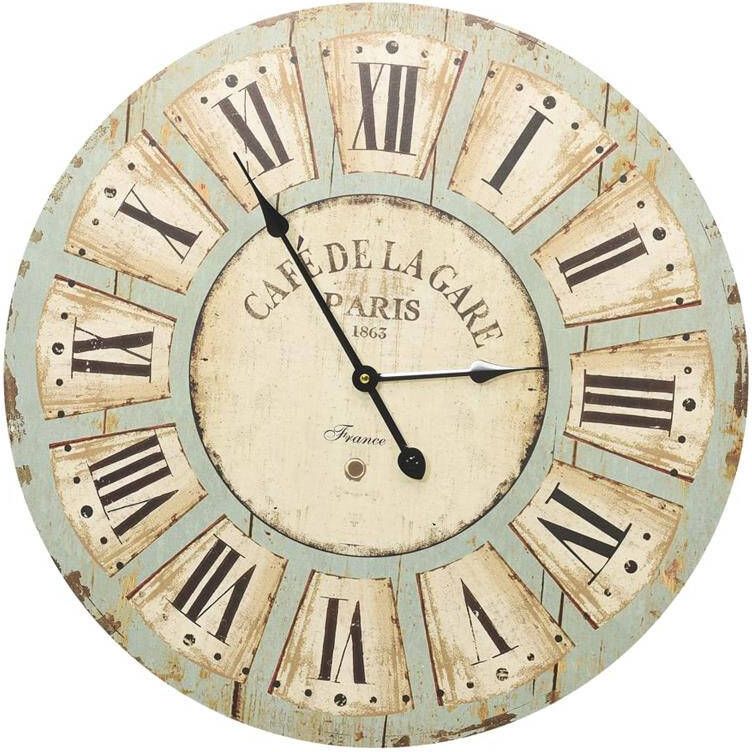 VidaXL Wandklok 60 cm MDF meerkleurig