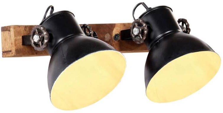 VidaXL Wandlamp industrieel E27 45x25 cm zwart