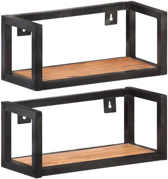 VidaXL Wandschappen 2 st 40 cm massief acaciahout