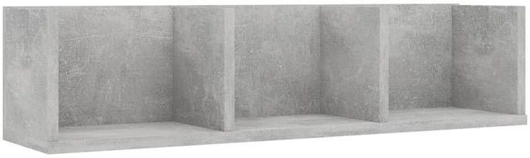 VidaXL Cd-wandschap 75x18x18 cm bewerkt hout betongrijs