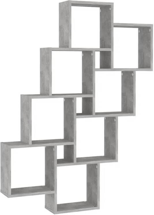 VidaXL Wandschap kubus 90x15x119 cm spaanplaat betongrijs