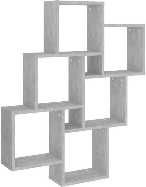 VidaXL Wandschap kubus 78x15x93 cm spaanplaat betongrijs