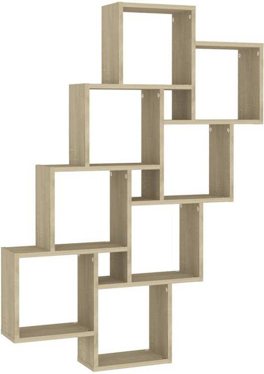 VidaXL Wandschap kubus 90x15x119 cm spaanplaat sonoma eikenkleurig