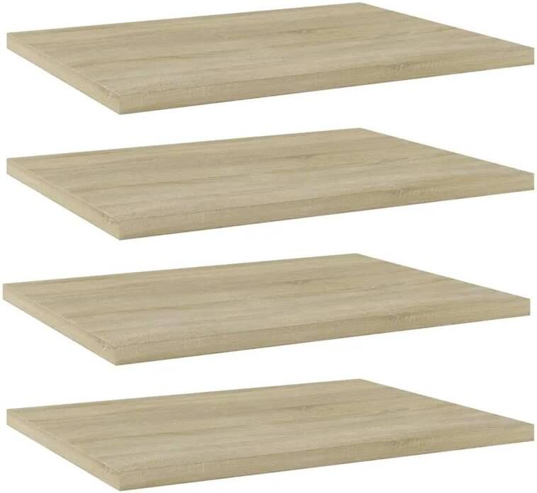 VidaXL Wandschappen 4 st 40x30x1 5 cm spaanplaat sonoma eikenkleurig