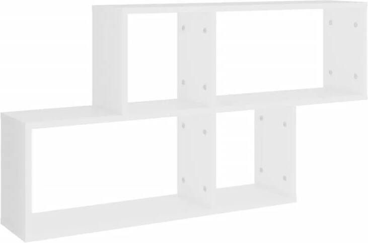 VidaXL Wandschap 100x18x53 cm bewerkt hout wit