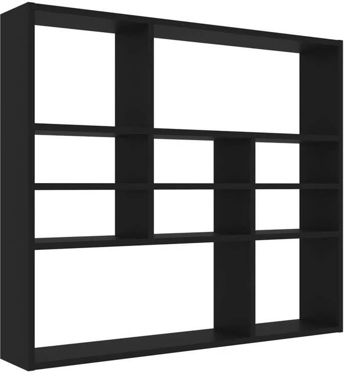 VidaXL Wandschap 90x16x78 cm spaanplaat zwart