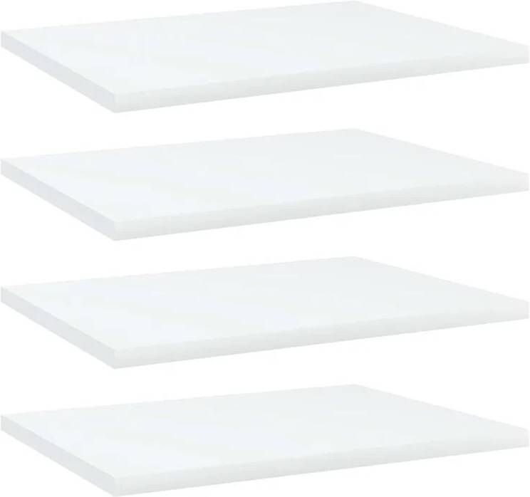 VidaXL Wandschappen 4 st 40x30x1 5 cm spaanplaat wit