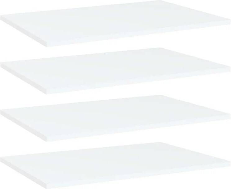 VidaXL Wandschappen 4 st 60x40x1 5 cm spaanplaat wit
