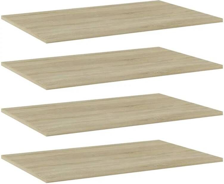 VidaXL Wandschappen 4 st 80x50x1 5 cm spaanplaat sonoma eikenkleurig