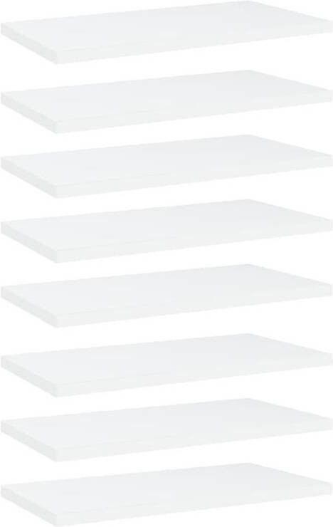 VidaXL Wandschappen 8 st 40x20x1 5 cm spaanplaat wit