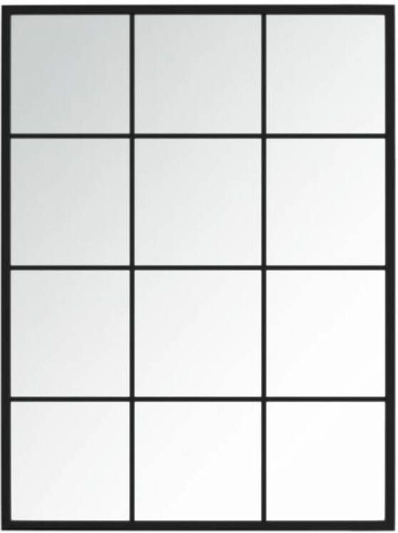VidaXL Wandspiegel 80x60 cm metaal zwart