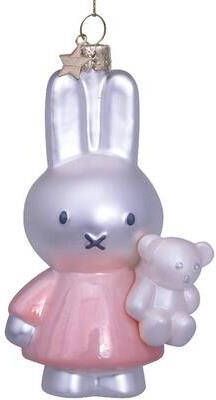 Vondels Ornament glass Nijntje|Miffy baby pink w|bear H11cm w|box
