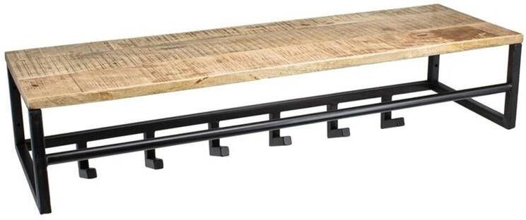 Vtw Living Kapstok van Mangohout Wandkapstok 80x30x27cm