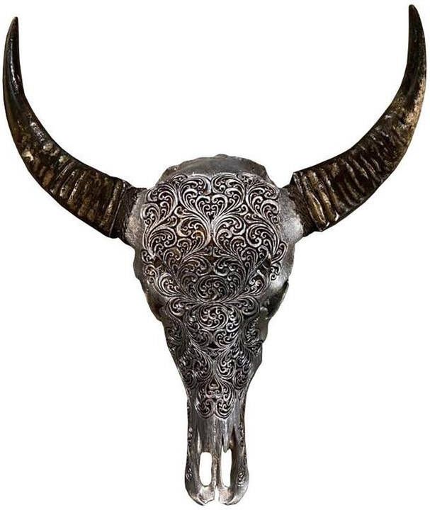 Vtw Living Skull Decoratie Buffel schedel skull bedrukt Skull Dierenhoofd
