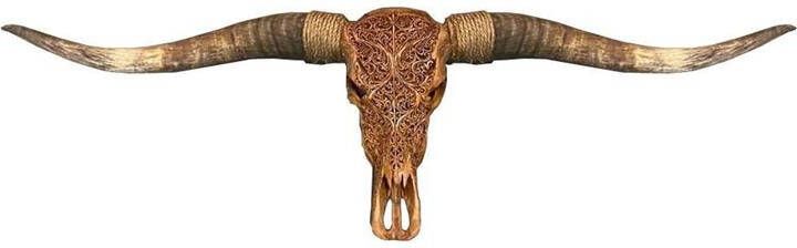 Vtw Living Skull Decoratie Skull Longhoorn Bali Dierenschedel 145 cm
