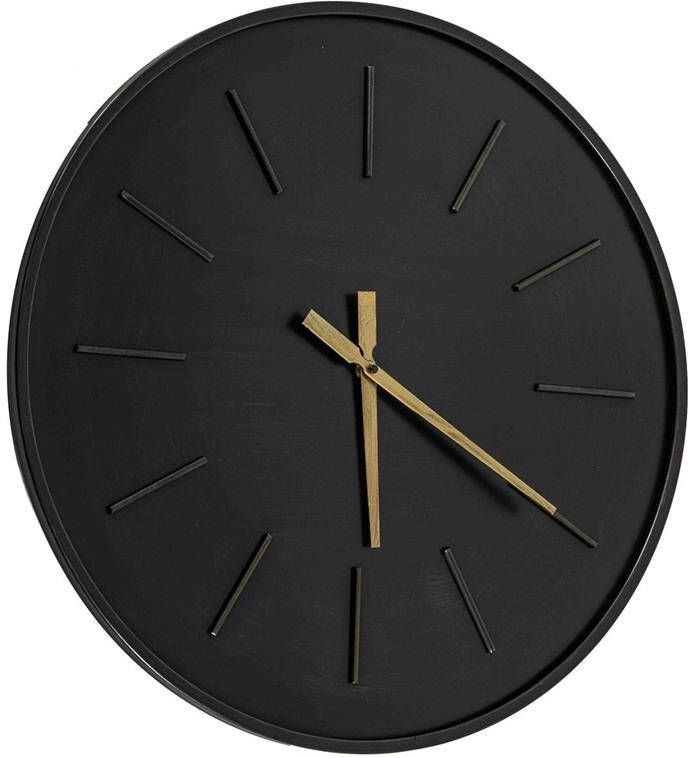 Vtw Living Wandklok Metaal Antraciet Klok 60 x 60 x 3 5cm