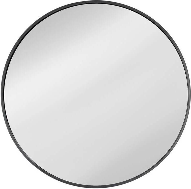 Vtw Living Wandspiegel Rond Zwarte Rand Metaal 40 cm