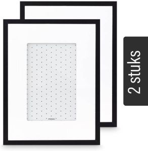 Vtwonen Fotolijsten 2 Stuks Passe-Partout Zwart 21x26cm