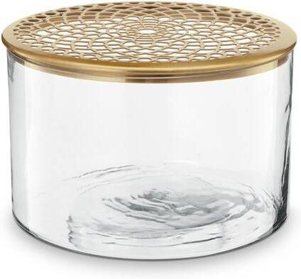 Trendhopper Vaas vtwonen met gouden deksel 13cm hoog