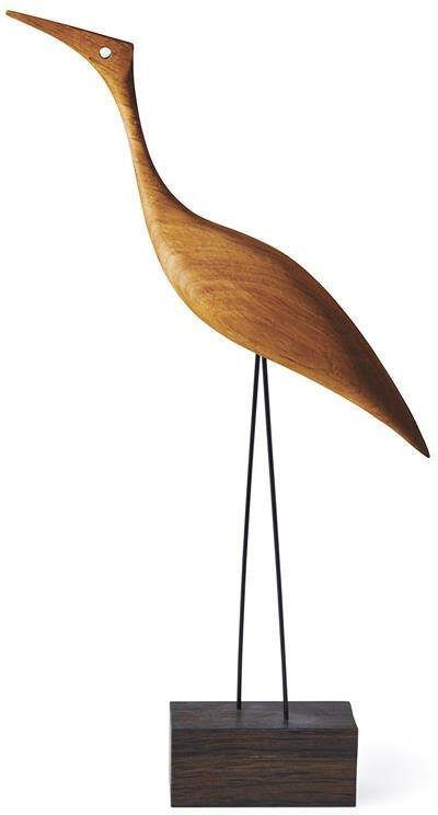Warm Nordic Beak Bird Tall Heron decoratie eiken