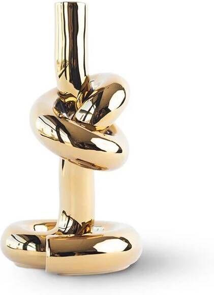Werkwaardig KNOTTED CANDLEHOLDER GOLD