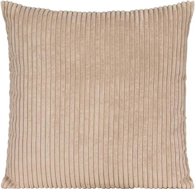 Woonexpress Sierkussen Ribbels Creme|Roze Polyester
