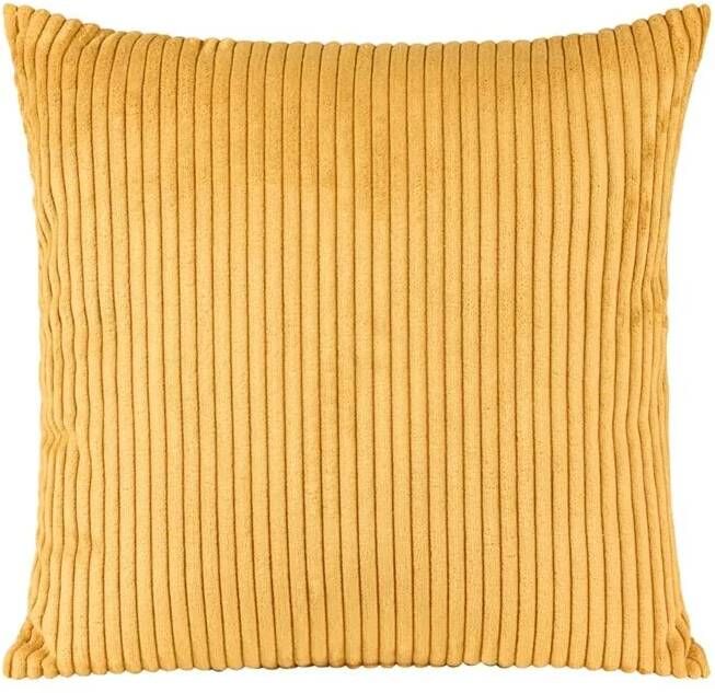 Woonexpress Sierkussen Ribbels Geel Polyester 45x45x0cm (BxHxD)