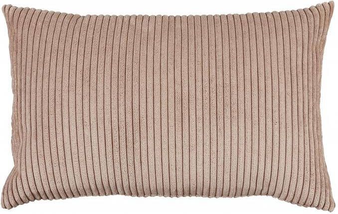 Woonexpress Sierkussen Ribbels Roze Polyester 35x55x0cm (BxHxD)
