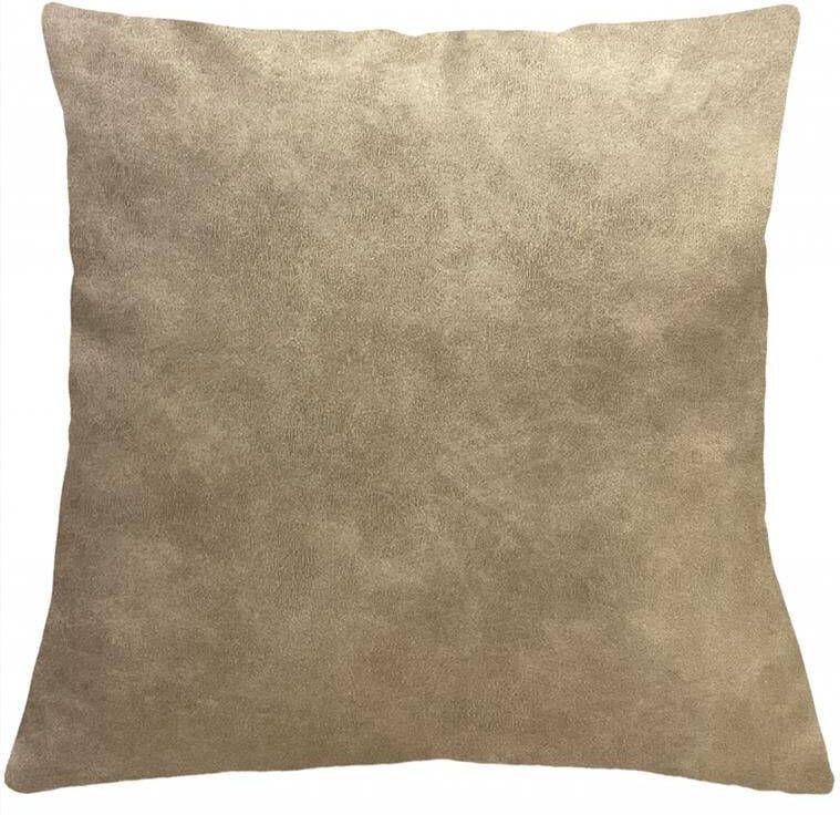 Woonexpress Sierkussen Skai Beige Kunstleer 60x60x0cm (BxHxD)
