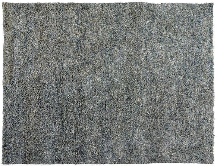 Woonexpress Vloerkleed Shaggy Deluxe Blauw Wol