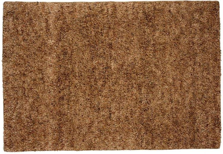 Woonexpress Vloerkleed Shaggy Deluxe Bruin Wol