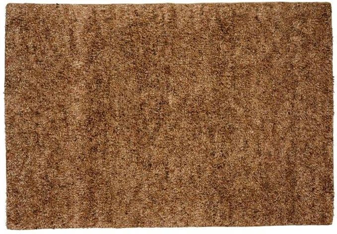 Woonexpress Vloerkleed Shaggy Deluxe Bruin Wol