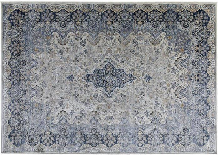 Woonexpress Vloerkleed Vince Blauw Viscose 200x0x290cm (BxHxD)