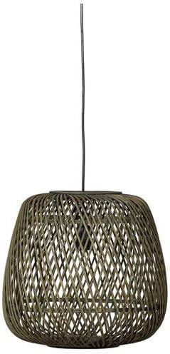 Woood Exclusive Moza Hanglamp Bamboe Groen 36x36x36