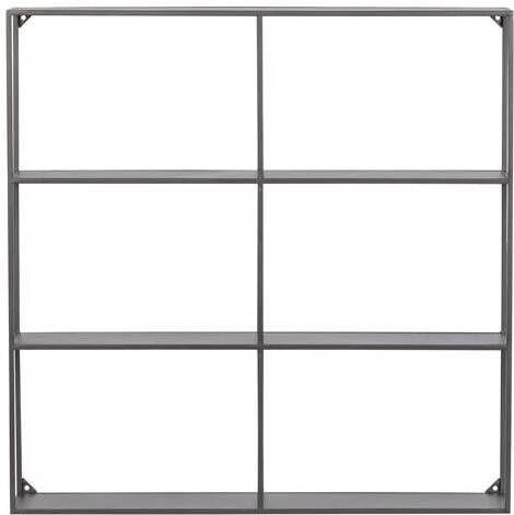 Woood Meert Vakkenkast Metaal Zwart 75x75x15