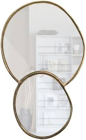 Woood Shay Dubbele Spiegel Aluminium Goud 28x45x1