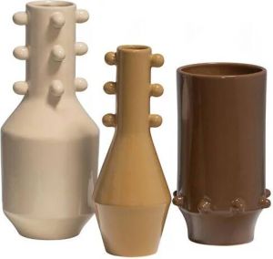 Woood Vaasjes Set Donna Keramiek Multikleur Set van 3