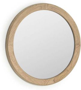 Kave Home Alum Aluin ronde spiegel hout mindi Ø 50 cm