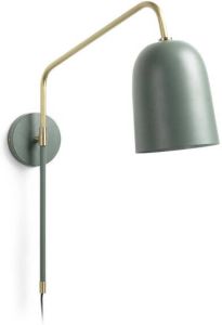 Kave Home Audrie Stalen wandlamp audrie met groene afwerking