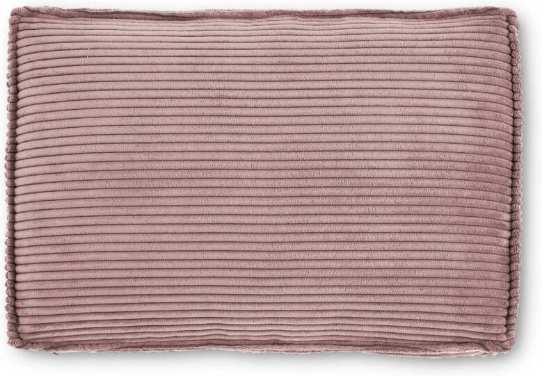Kave Home Bank Blok kussen in roze corduroy met brede naad 40 x 60 cm (mtk0144)