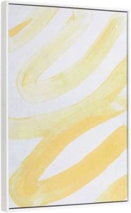 Kave Home Lien Schilderij lien in geel-wit 50 x 70 cm