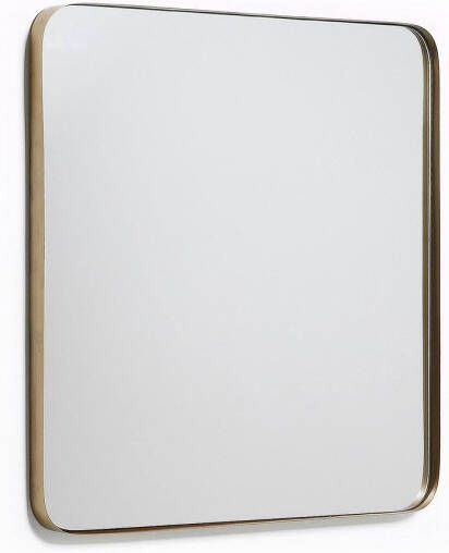 Kave Home Woon Accessoires Marco Wandspiegel marco van goudkleurig metaal 60 x 60 cm