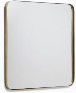 Kave Home Marco Wandspiegel marco van goudkleurig metaal 60 x 60 cm