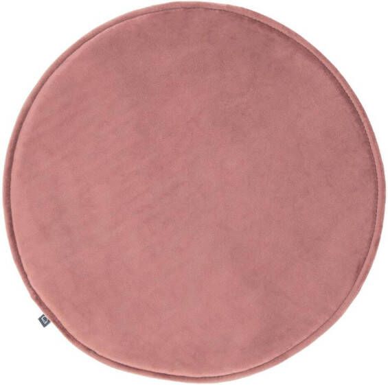 Kave Home Rimca rond stoelkussen fluweel roze Ø 35 cm (mtk0141)
