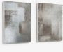 Kave Home Vinka set van 2 witte en grijze canvassen 30 x 40 cm - Thumbnail 1