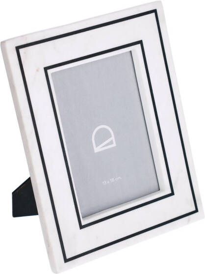 Kave Home Woon Accessoires Vittoria Fotolijst vittoria in zwart en wit marmer 25 x 20 cm