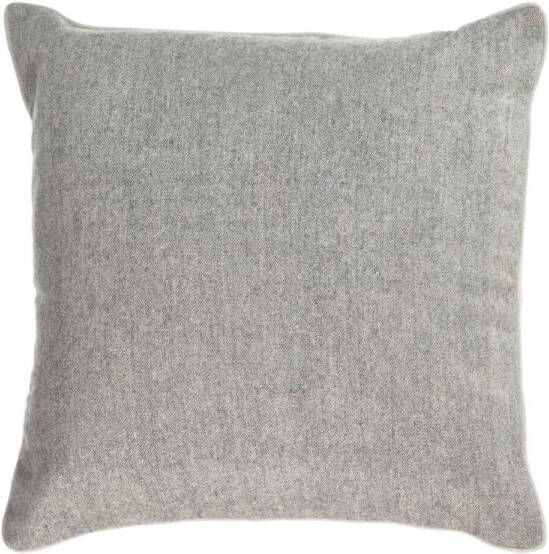 Kave Home Woon Accessoires Alcara Kussenhoes alcara grijs met witte rand 45 x 45 cm