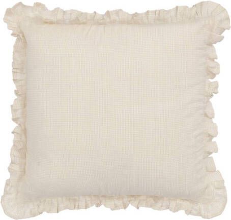 Kave Home Woon Accessoires Nacha Kussenhoes nacha beige van katoen en linnen 45 x 45 cm