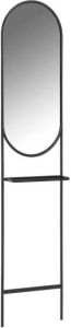 Kave Home Zelma spiegel in zwart staal 41 x 184 cm